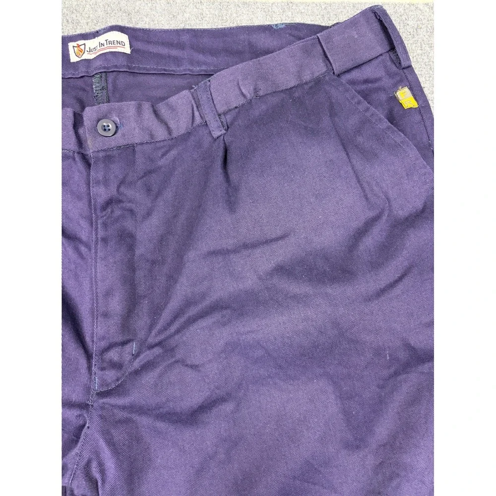 Just In Trend FR Work Pants Navy Blue Reflective Striped HRC 2 Mens 42x34